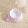 Cute snail-shaped pet bowl in taro purple, anti-slip raised cat and dog food and water feeder. - Plastic Bowl / Pink Purple