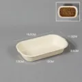 Disposable 500ml single compartment pet bowl, eco-friendly paper pulp cat and dog feeding bowl. - 500ml Single Compartment Bowl