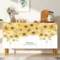 Sonnenblume Schrank Staubaushang Detail, schöner Blumen Druck Heimtextilien Dekor. - Sonnenblume