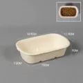 Disposable 700ml single compartment pet bowl for cats and dogs, durable feeding dish. - 700ml Single Compartment Bowl