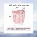 Cesta para ropa sucia de plastico con asas rosa gran contenedor organizador de juguetes - Rosa Sakura