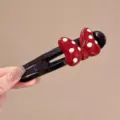 Süße gepunktete Schleife Haarspange für Damen, rotes Haaraccessoire mit starkem Halt. - 8# Schwarz Fauler Haarlie-Clip (12cm)