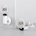 Mini ventilatore portatile bianco perla display digitale 5 velocità ventilatore da tavolo - Stile Potenziato / Bianco