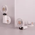 Ventilatore da tavolo portatile con display digitale e cinque velocità di vento intelligenti. - Stile Potenziato / Rosa