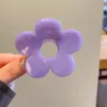 Molla per capelli a fiore viola, fermaglio carino in resina per acconciatura quotidiana donna. - Viola Taro (A108-2)