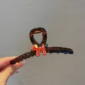 Braunen Line Dog Haarklammer, süßes Cartoon Tier Sommer Haar-Accessoire für Damen. - 3# Rot Großer Hund Haargreifer