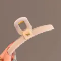 Elegante große Haarklammer mit süßem Gold-Welpen-Akzent, Cremefarbene Haarkralle für Frauen. - 11# Taro Lila