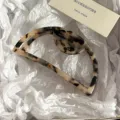 Schildpatt Acetat Haarklammer, halbrunde hohle Haarklammer für elegantes Damenstyling. - Helles Schildpatt