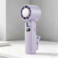 Draagbare mini hand- en clipventilator met digitaal batterijscherm en koeloppervlak buiten. - Iskoeling Stijl (100 Snelheden / Clip) / Lavendel