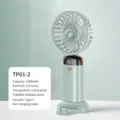 Ventilatore portatile digitale USB ricaricabile mini ventilatore da tavolo esterno - Tipo standard / Verde