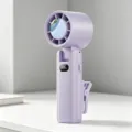 Draagbare handventilator met clip USB oplaadbaar digitaal display voor extra koeling - Reguliere Stijl (100 Snelheden / Clip) / Lavendel
