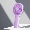 Mini ventilateur USB portable avec batterie 1200mAh, 3 vitesses, ventilateur de bureau violet. - Ventilateur Suspendu GS-16 / Violet