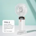 Mini ventilatore portatile con display digitale USB ventilatore da tavolo ricaricabile - Tipo standard / Bianco