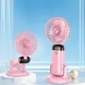Mini ventilateur de main portable rose, ventilateur de bureau rechargeable 720°. - Ventilateur Mural 1TP01 / Rose