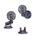 Mini ventilateur USB portable avec support de bureau et mural, fonctionnement silencieux, design. - Bleu