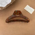 Große Schildpatt Acetat Haarklammer ausgehöhlt, elegante Haarklammer für Damen Styling. - Große Größe (G92-1) / Kaffeeblau