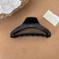 Schwarze Acetat hohle Haarklammer, elegante große geometrische Haarklammer für Damen. - Große Größe (G92-4) / Schwarz