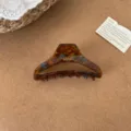 Grosse Acetat Haarklammer mit modischem Aussparungsdesign, elegantes Schildpatt-Muster. - Kleine Größe (G92-5)