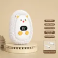 Slimme pluche handwarmer in witte voskleur, 1200mAh oplaadbare USB handverwarming voor de winter. - Wit