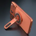 Magnetischer Handyhalter Ringständer mit doppelseitigem Design für Desktop-Unterstützung. - Hermes-Orange