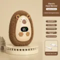 Slimme pluche handwarmer draagbare digitale display oplaadbare USB elektrische kachel bruin - Bruin