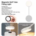 Magnetische flexibele vullichtlamp voor live streaming, instelbare kleurtemperatuur. - Magnetisch Vullicht met 5 Niveaus Kleurtemperatuur / Wit