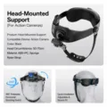 Adjustable head strap mount for action cameras with 360 degree rotation and comfortable fit. - Head Strap Mount (DJI Model)