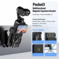 Staffa di montaggio a espansione magnetica multifunzionale variante per fotocamera DJI Pocket 3. - Supporto di estensione magnetico