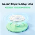 MagSafe magnetic phone grip holder collapsible stand for smartphone mobile accessories - Custom Design / Green