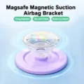 MagSafe magnetic phone grip collapsible stand holder for mobile phones clear purple - Custom Design / Purple