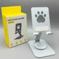 Desktop Phone Tablet Stand 360 Rotating Foldable Carbon Steel Cat Claw Holder - Phone Style / Blue Cat Paw