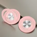 Rosa klappbarer Telefonständer mit Doppelring, tragbarer Metall Tablet Ringhalter. - Rosa