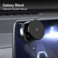 Pratico supporto magnetico per telefono da auto con ventosa sottovuoto, colore nero. - K009 / Nero