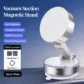 Supporto per telefono cellulare magnetico sottovuoto da auto, staffa girevole a 360 gradi bianco. - Modello Magnetico / Bianco Elegante