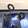 Supporto per telefono auto magnetico sottovuoto con rotazione a 360 gradi per cruscotto. - K007 / Nero