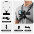 Magnetische nekbevestiging voor actiecamera telefoon POV paardrijden anti-schudbeugel - Actiecamera Universele L32 Geüpgraded Antischud Nek Houder