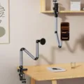 Supporto per telefono da scrivania, lega alluminio 7 assi, pieghevole rotazione 360 gradi, MagSafe - Magnetico Dedicato al Telefono
