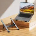 Klappbarer Notebookständer in Spacegrau, verstellbarer ergonomischer Laptop Halter für Tisch. - 287 Faltbarer Ständer / Grau