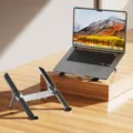 Tragbarer klappbarer Laptop-Ständer Aluminiumlegierung verstellbare ergonomische Halterung - 287 Faltbarer Ständer / Silber
