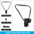 Magnetische Nackenhalterung für Action-Kamera mit Adapter und Antidreh-Riemen für Sport. - Sportkamera Universal Typ
