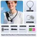 Magnetischer Handy-Nackenhalter für Action-Sportarten, Live-Streaming und Radfahren. - Magnetischer Handy-Klemmen All-in-One-Typ