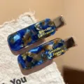 Blaues Schildpatt Acryl Schnabel Haarklammern Set, modische Seiten Haarnadeln für Damen. - 1 Stück / Magisches Blau (B101-8)
