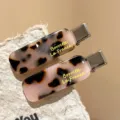 Modische Acetat Haarklammer Schildpatt Muster Entenschnabel Klammer elegantes Haaraccessoire Sommer - 1 Stück / Helles Leopard (B101-9)