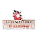 Calendrier de l'Avent de Noël en bois avec charmant lutin pour une jolie décoration festive. - Style A (Gnome Traineau)