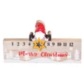 Ornement de calendrier de Noël en bois avec gnome mignon et chiffres pour décoration bureau. - Style B (Gnome Etoile)