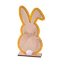 Paasdecoratie houten konijn noordse stijl schattig tafelmiddelpunt huisdecoratie - Gele Stijl