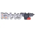 Halloween wooden Batty letter sign tiered tray decor, cute bat and pumpkin party ornament - Bat Style