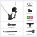 Magnetische nek telefoonhouder voor reizen fietsen, borst first-person anti-shake beugel. - Magnetisch Type Universele Antischud Nek Houder