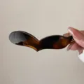 Variante molletta per capelli a cuore V tartaruga clip a banana per acconciature chic - Lunghezza circa 10.6cm / Ambra