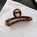Grande pince à cheveux design épingle de sûreté avec motif écaille pour coiffure chic. - Style Épingle de Sûreté (M72) / Longueur environ 11.3cm / Écaille de tortue
